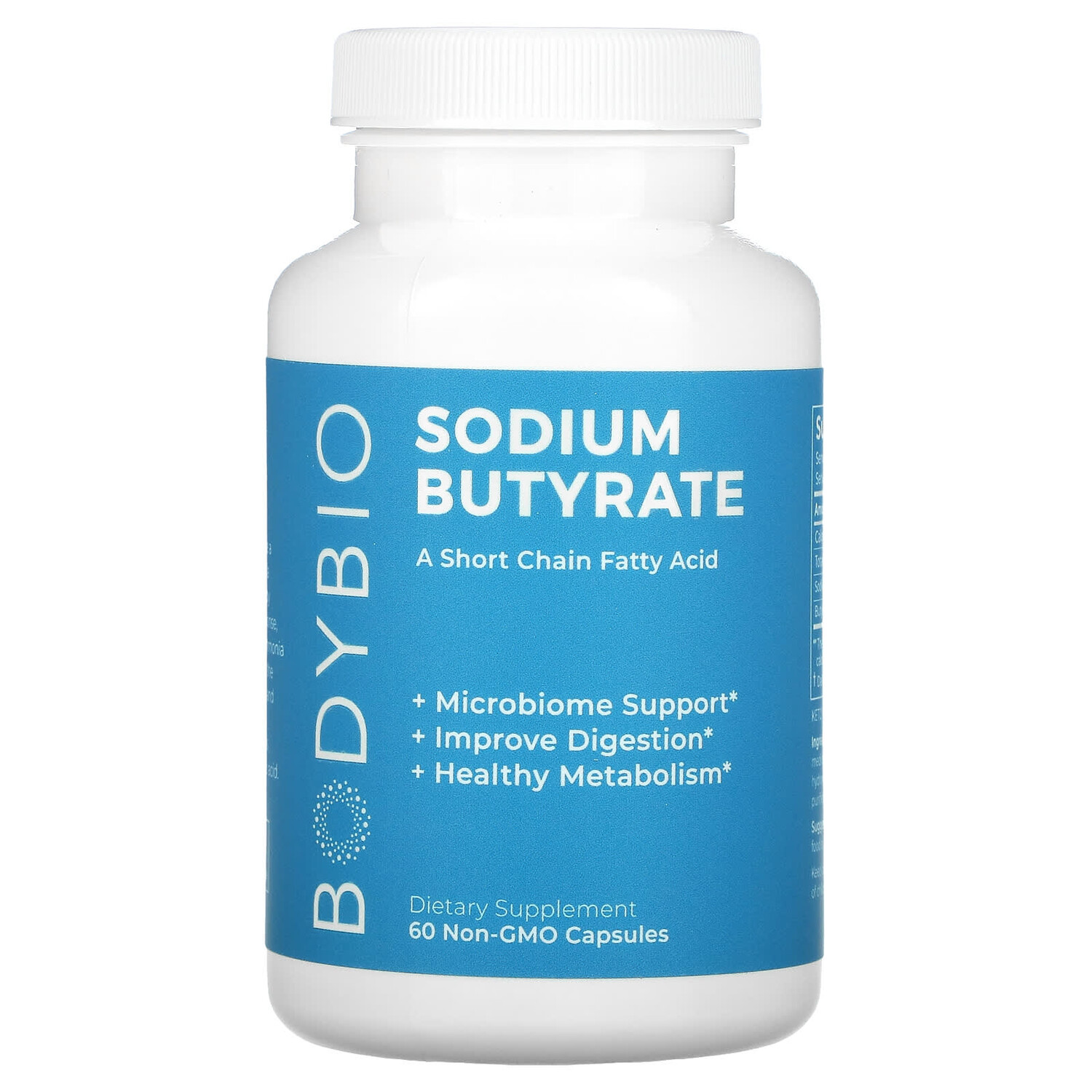 

Бутират натрия, 60 капсул без ГМО, BodyBio