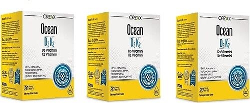 Ocean D3K2 20 мл Капли 3 шт. ORZAX витаминные капли ocean d3k2 drops 20 мл 4 шт