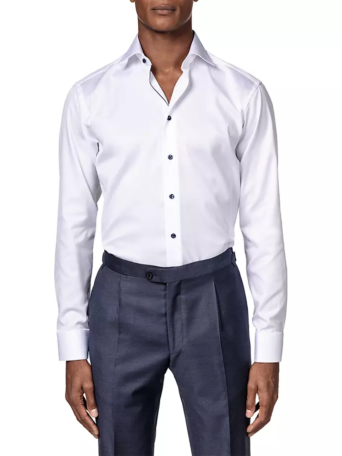 

Рубашка из твила современного кроя Eton, белый