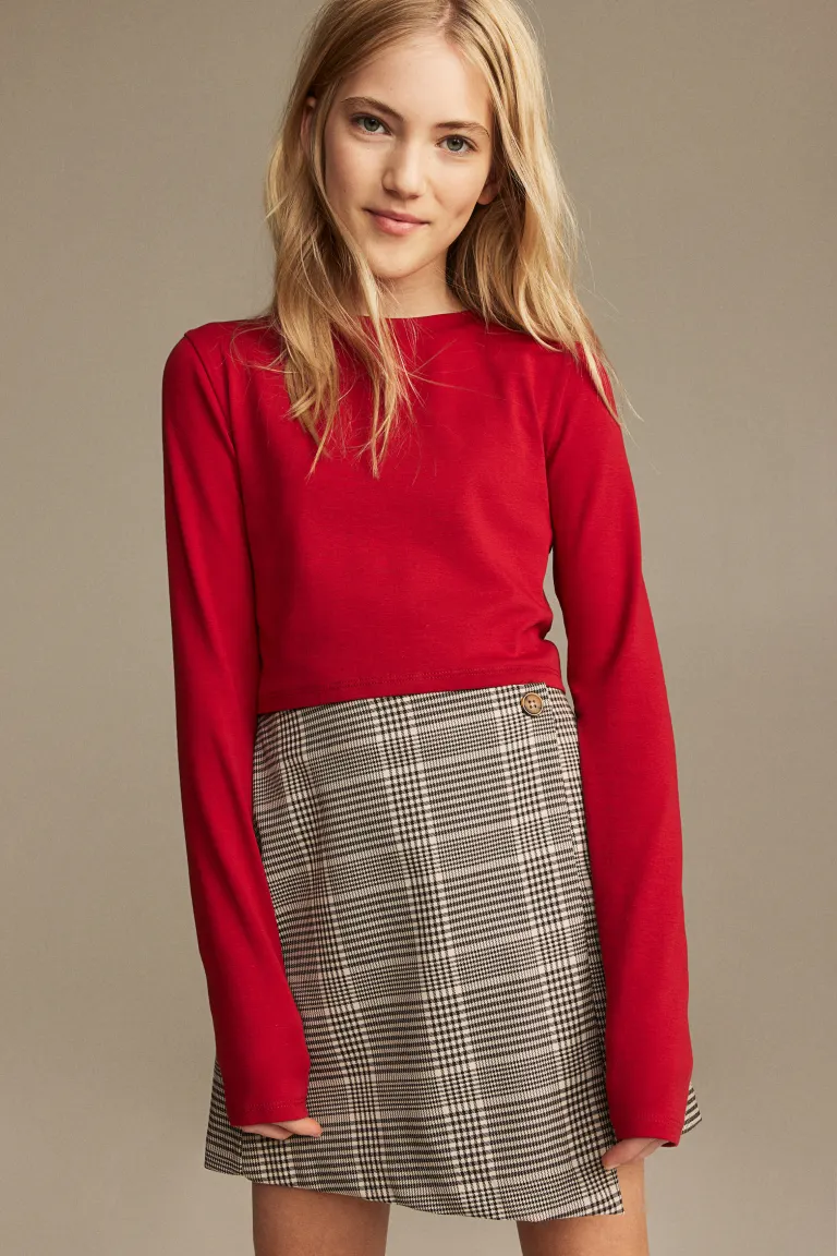 

Блузка из джерси с длинными рукавами H&M, красный