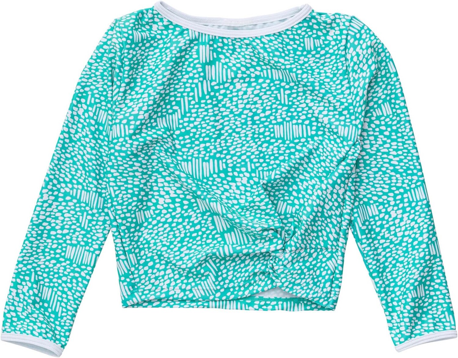 

Купальный топ Snapper Rock Spearmint Spot Long Sleeve Wrap Crop Top, цвет Mint
