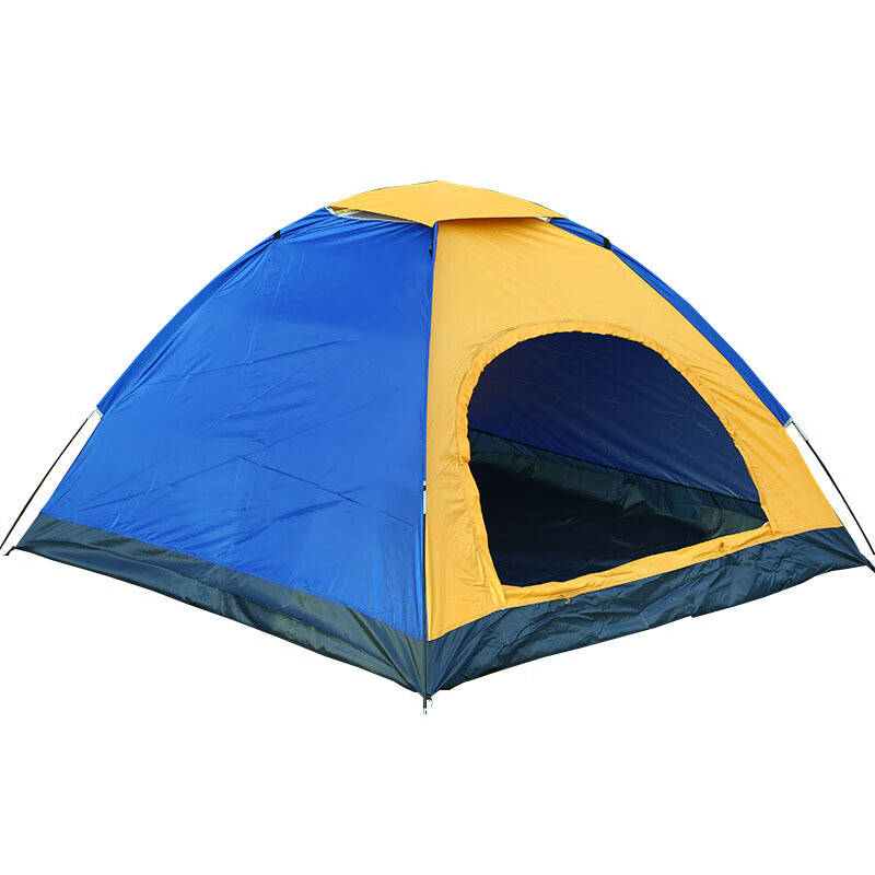 

Однослойная палатка AXZ Park Camping and Play для кемпинга на открытом воздухе, синяя и желтая двойная палатка