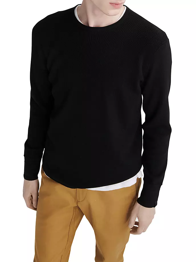 

Свитер Martin из мериносовой шерсти с круглым вырезом Rag & Bone, черный