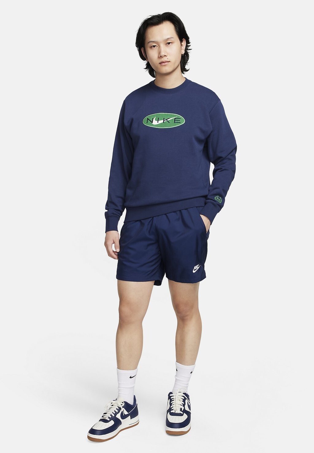 

Свитер M Nsw Crw Ft Ncps Nike, Midnight Navy/Aloe Verde/(Midnight Navy)
