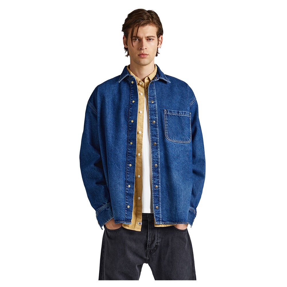 

Рубашка с длинным рукавом Pepe Jeans Devon Worn, синий