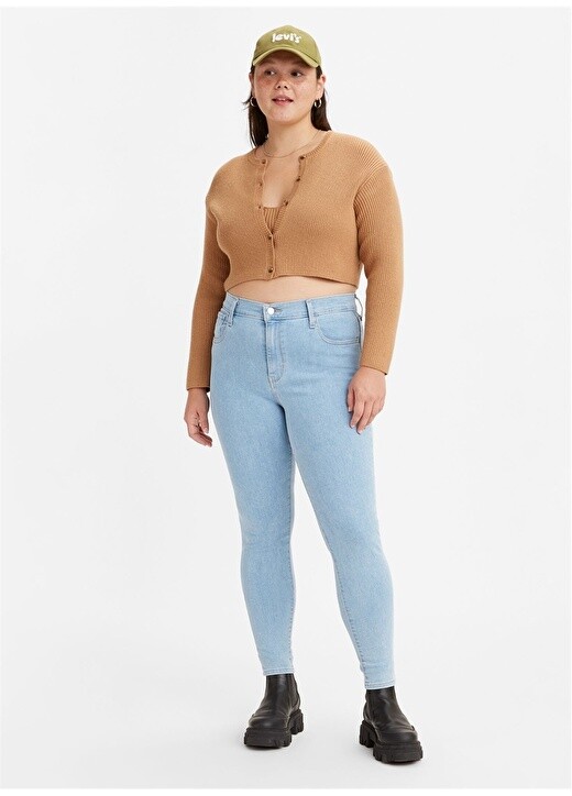 

Голубые женские джинсовые брюки Super Skinny с высокой талией Levis, Синий