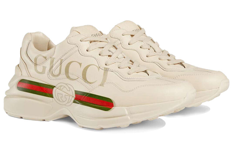 

Кроссовки GUCCI Rhyton с логотипом, бежевый/зеленый/красный