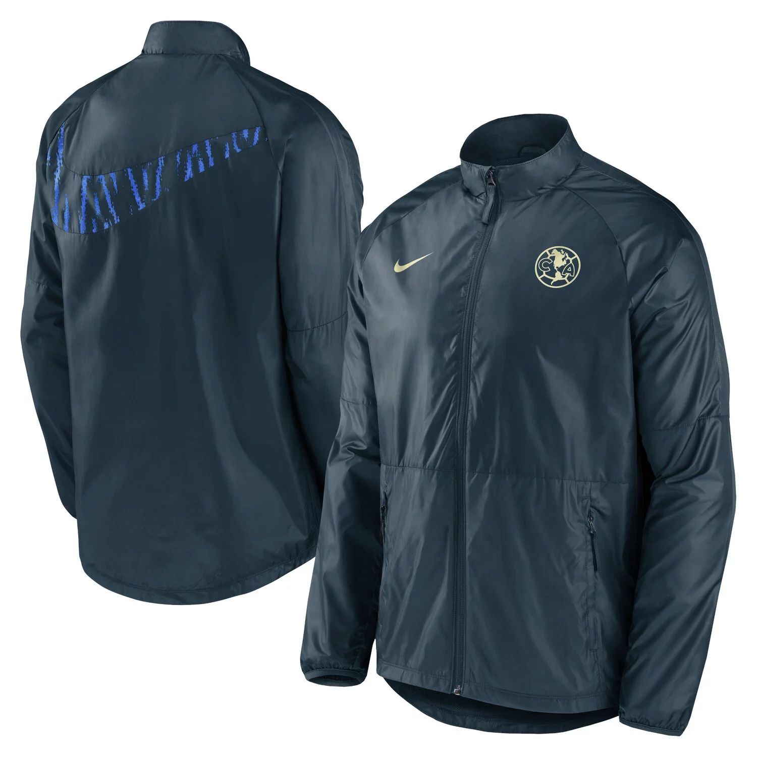 цена Мужская темно-синяя куртка с молнией во всю длину Club America Academy AWF Nike