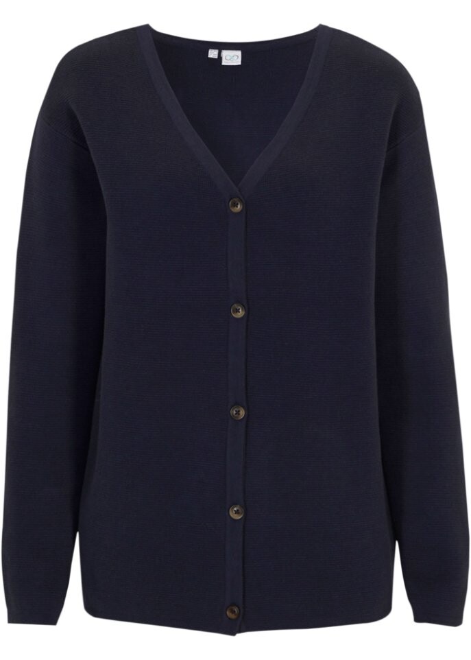 

Кардиган в рубчик essential milano Bpc Bonprix Collection, синий