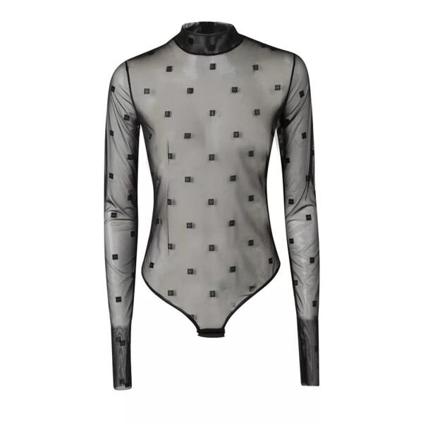 

Футболка semi-sheer polka-dot bodysuit Givenchy, черный