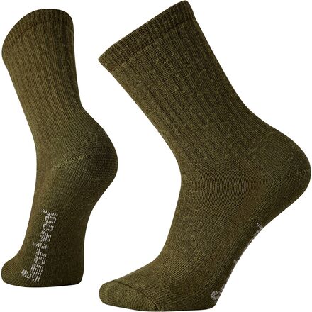 Классические однотонные носки для похода с полной подушкой Smartwool, цвет Military Olive