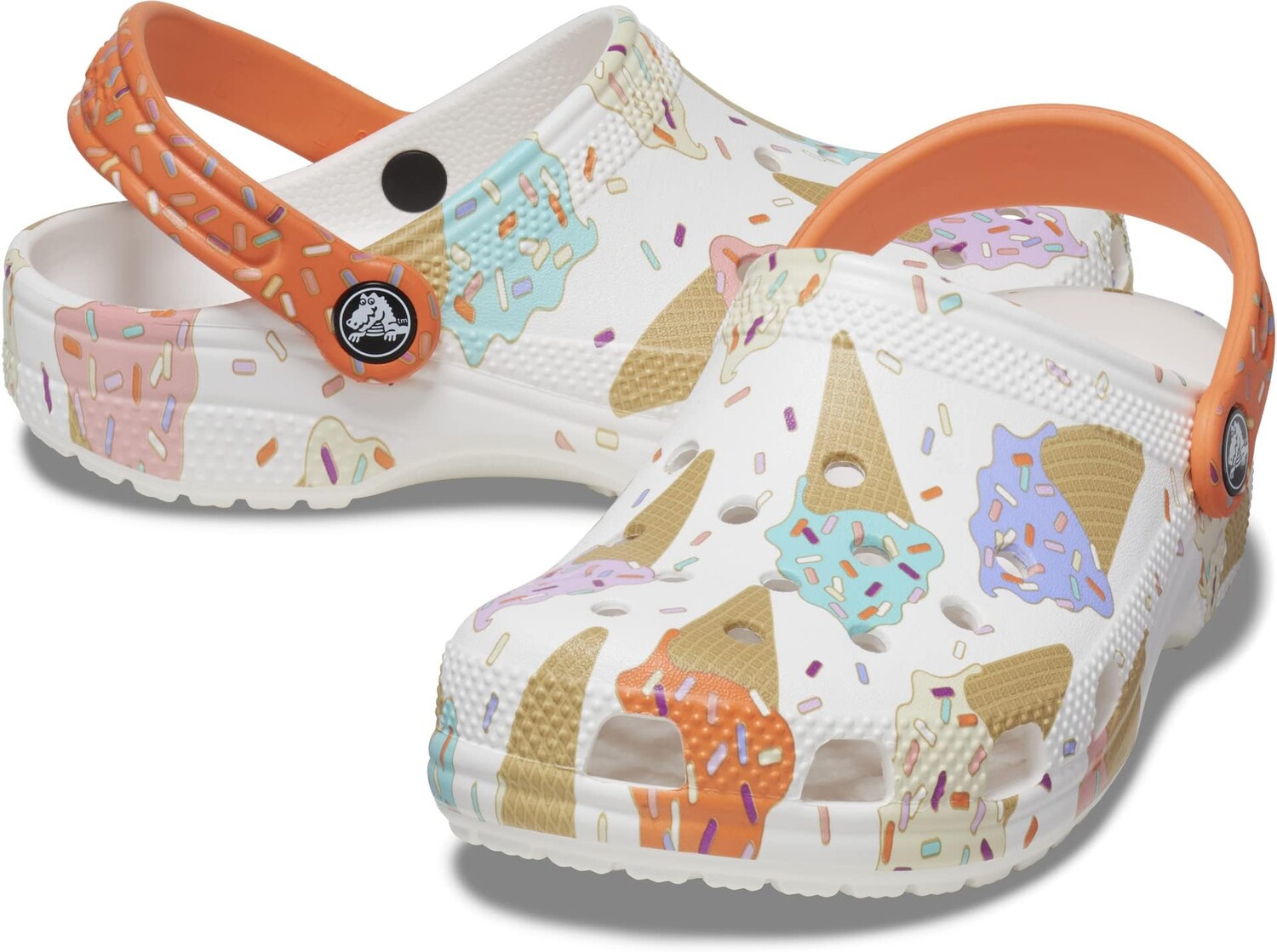 

Сабо Classic Clog - Seasonal Graphic Crocs, цвет White/Multi Ice Cream