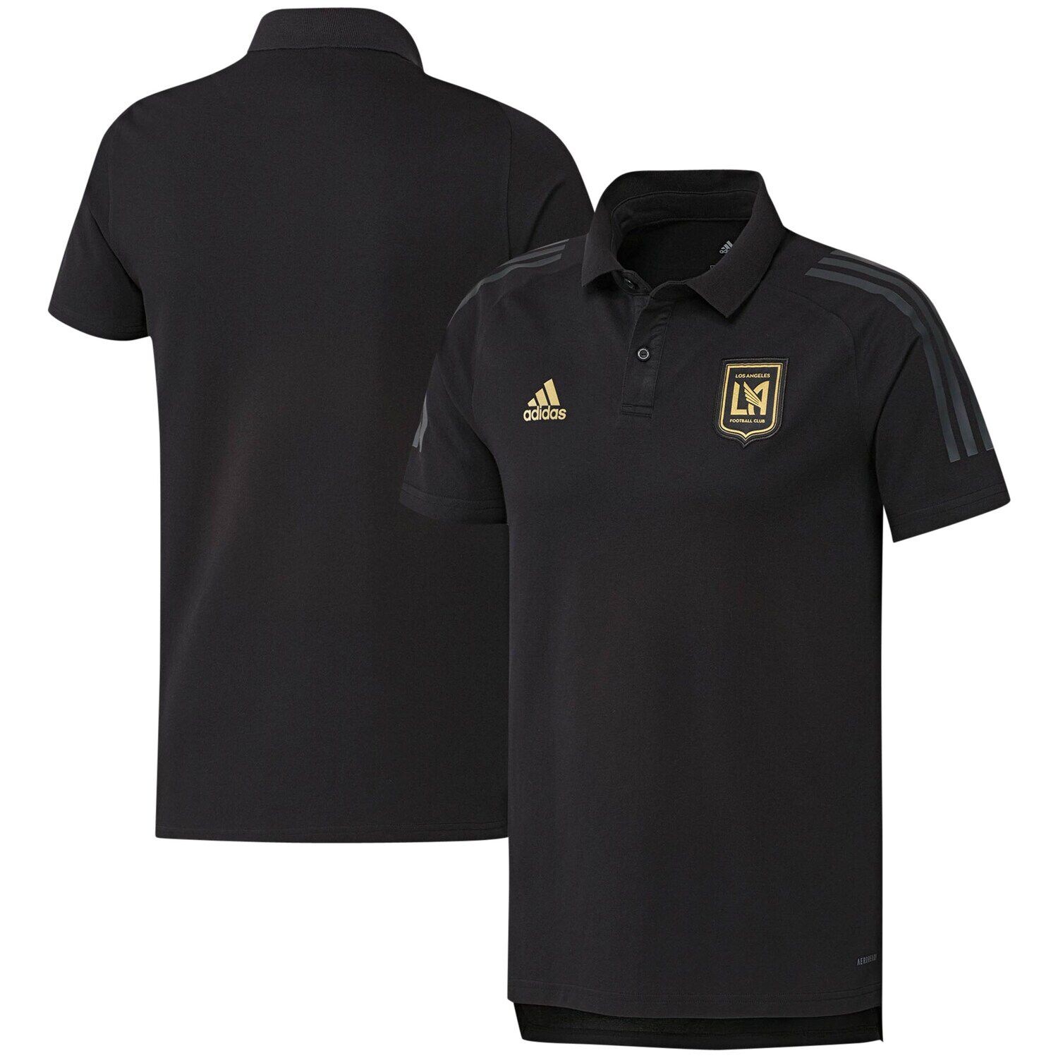 

Мужская футболка-поло реглан adidas черного цвета LAFC Coaches AEROREADY