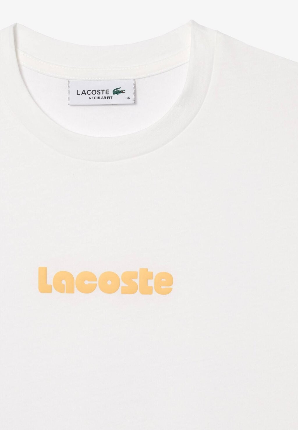 

Футболка с принтом Lacoste, кремовый