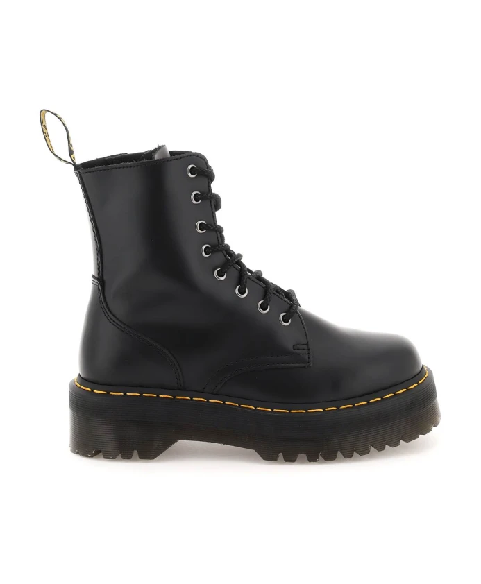 

Боевые ботинки из полированной гладкой кожи Dr. Martens, черный