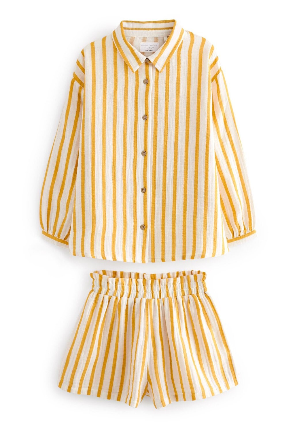 

Пижама Button Through Set Next, цвет ecru cream yellow stripe