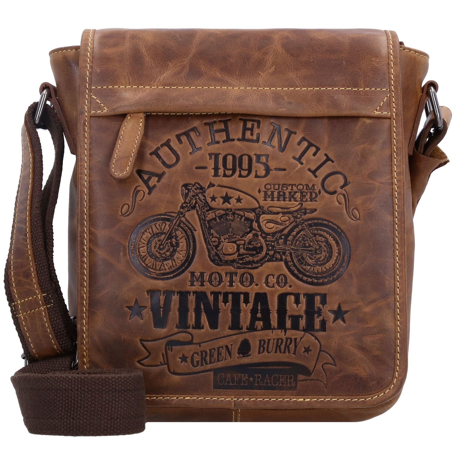 

Сумка через плечо Greenburry Vintage Cafe Racer Leder 23 cm, коричневый