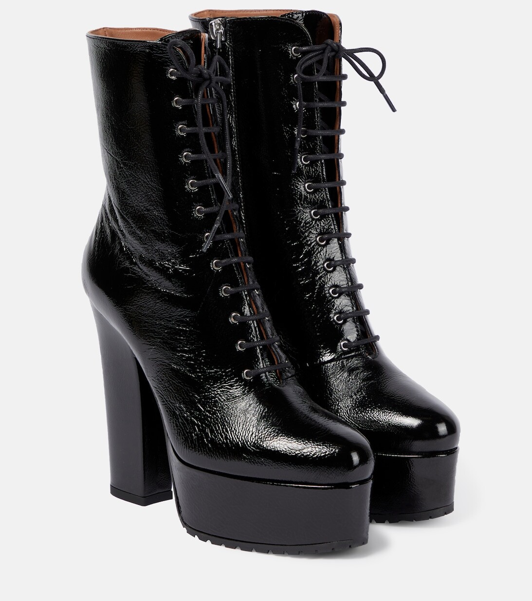

Ботильоны на платформе из кожи плато Alaïa, черный