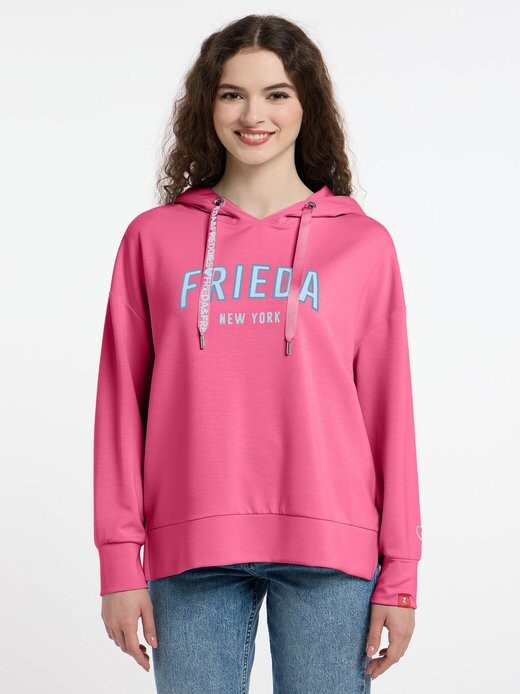 

Трикотажный свитер с капюшоном Frieda & Freddies, розовый