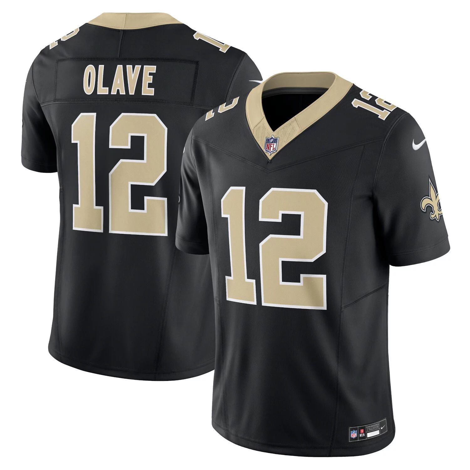 

Мужское черное мужское джерси Chris Olave New Orleans Saints Vapor FUSE Limited Nike