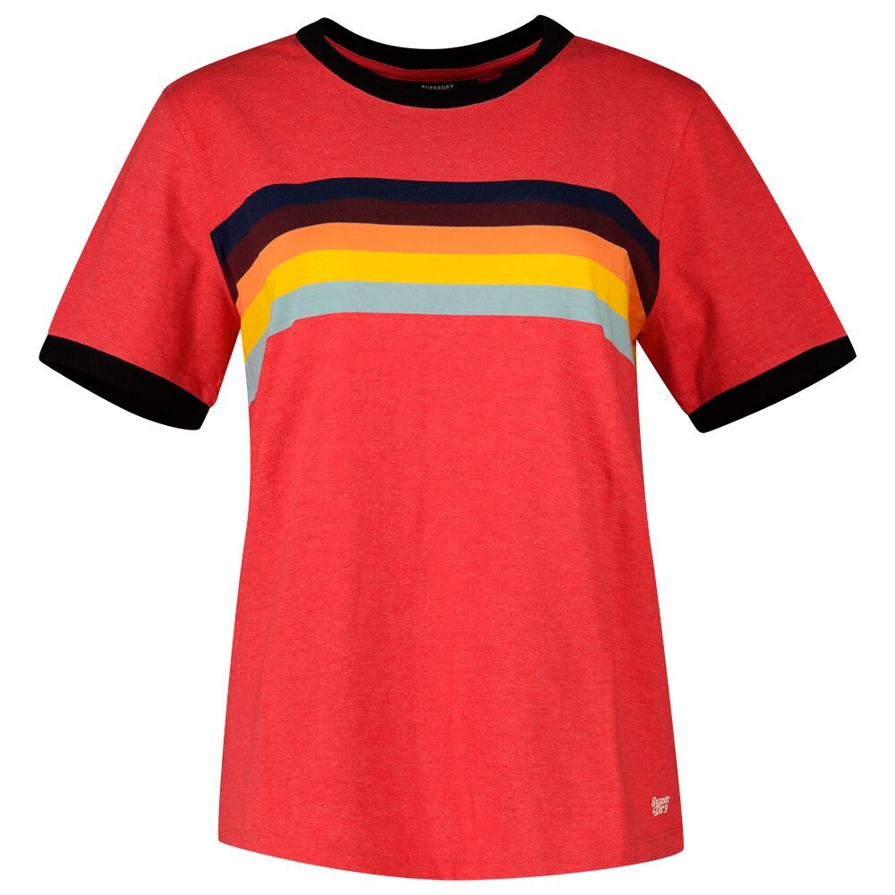 

Футболка Superdry Vintage Cali Stripe Ringer, красный