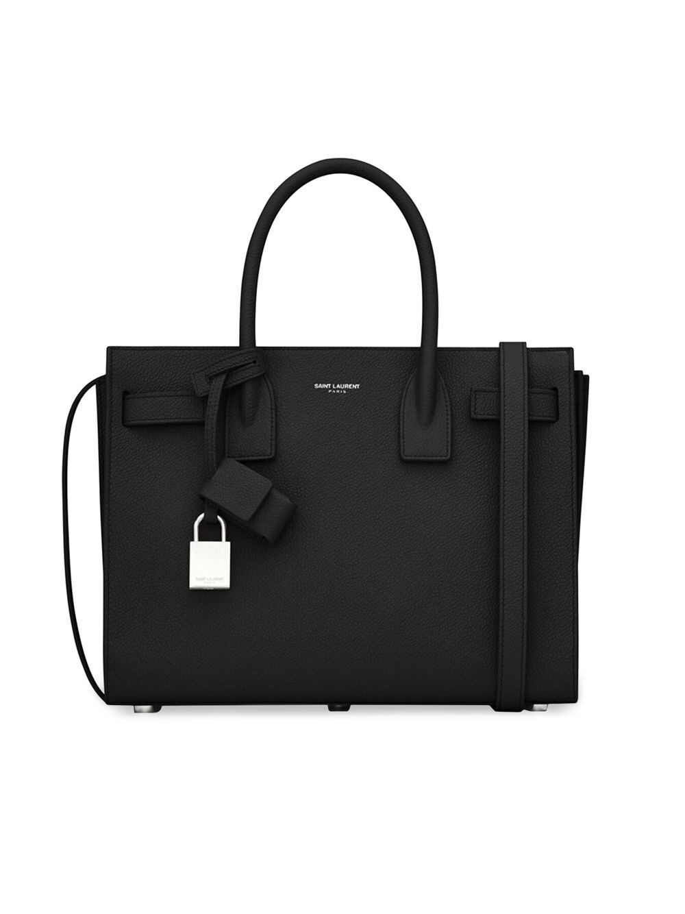 

Сумка Sac De Jour Baby с верхней ручкой из зерненой кожи Saint Laurent, черный