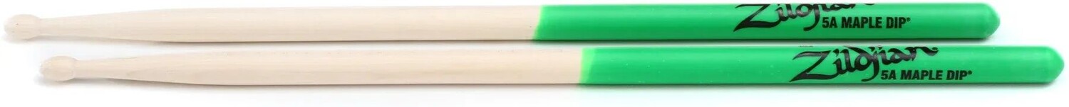 

Барабанные палочки Zildjian Maple Dip Series — 5A — деревянный наконечник — зеленые