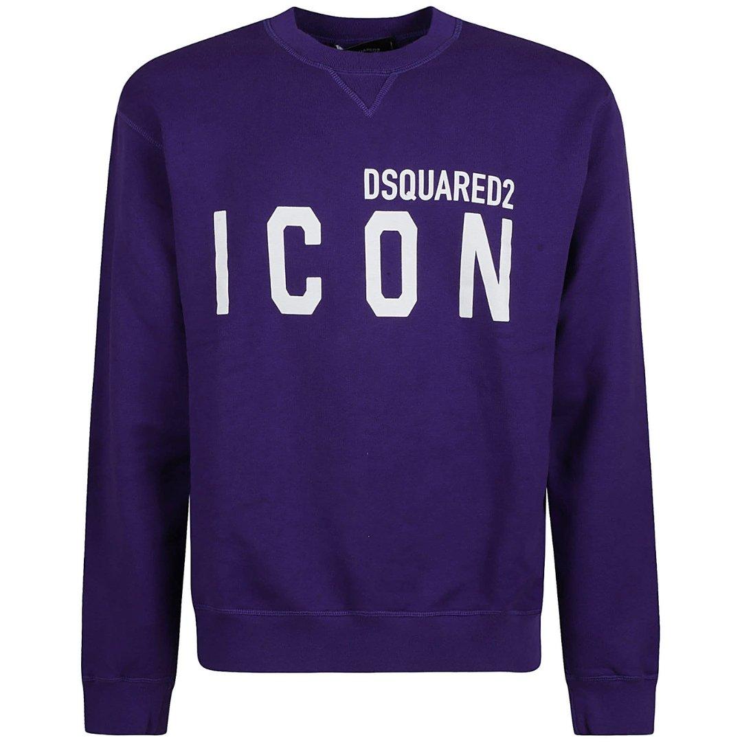 

Фиолетовый свитшот с логотипом Icon Cool Fit Dsquared2, фиолетовый