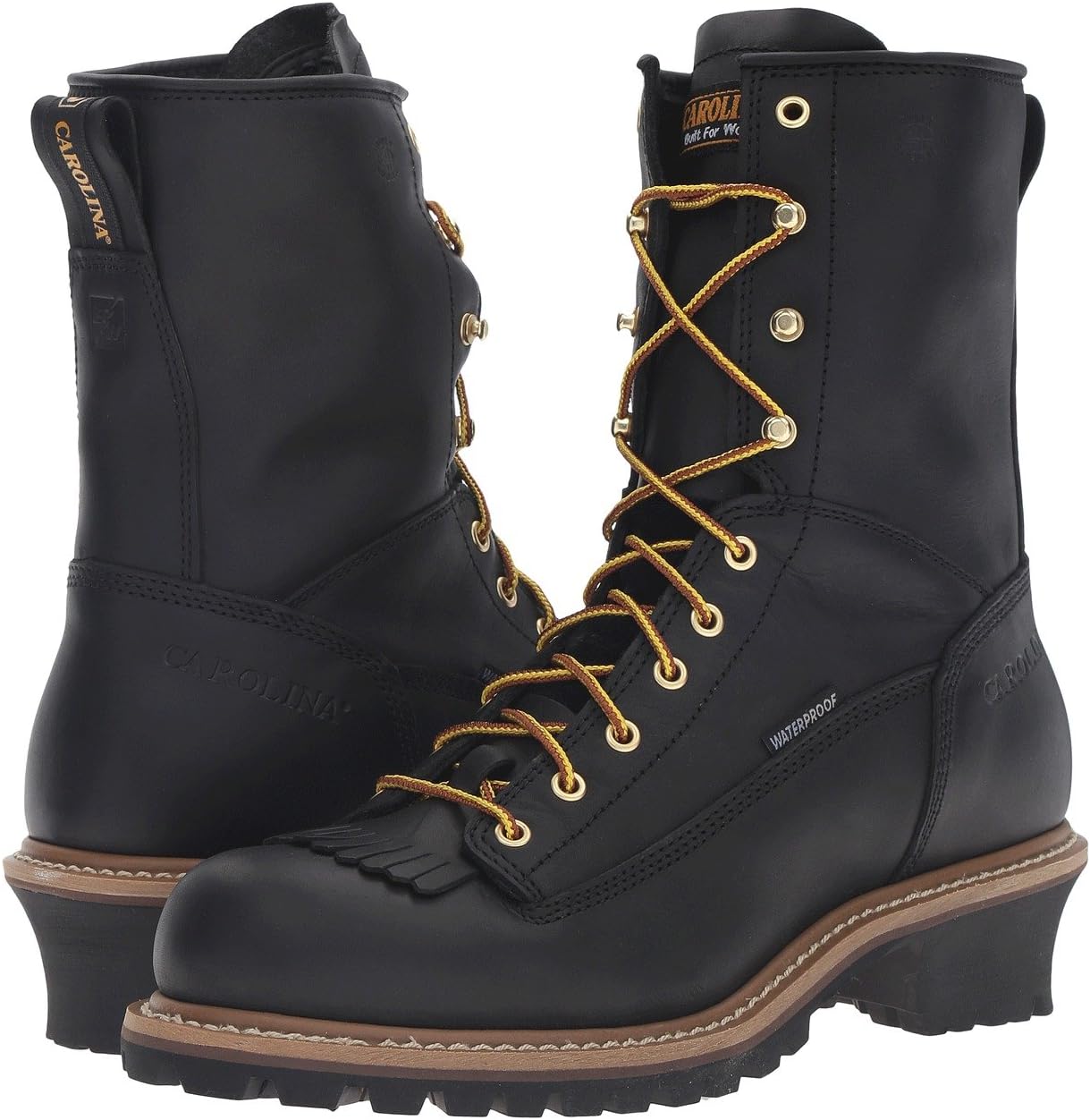 Рабочая обувь водонепроницаемая Spruce Waterproof Logger CA8824 & CA8825 Carolina, черный