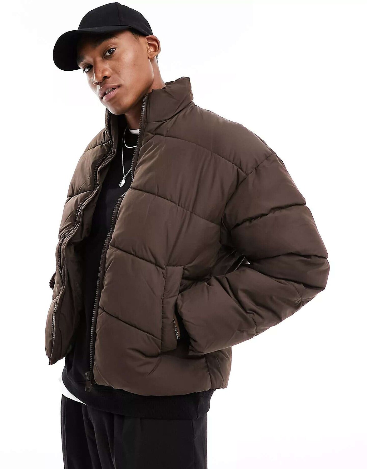 

Коричневая ватная куртка Jack & Jones