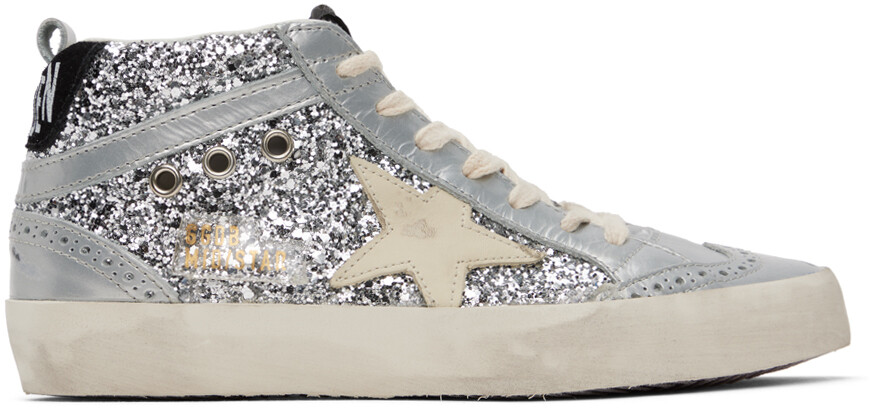 

Серебряные кроссовки Mid Star Golden Goose