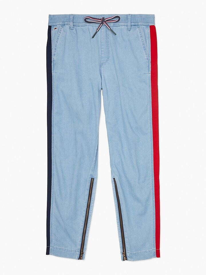

Джинсовые джоггеры с цветными блоками Tommy Adaptive, Синий