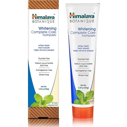 

Himalaya Botanique Complete Care Отбеливающая зубная паста без фтора, SLS, глютена, каррагинана, 150 г