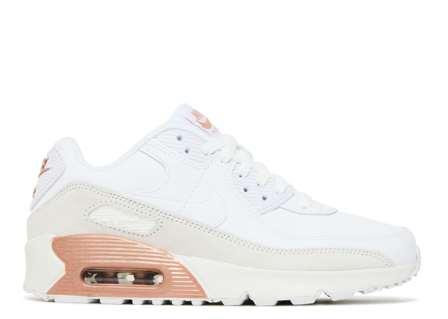 

Кроссовки Nike Air Max 90 Leather Gs 'White Metallic Red Bronze', белый
