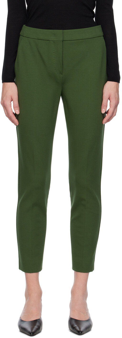 

Зеленые брюки Pegno Moss Max Mara, Зеленый