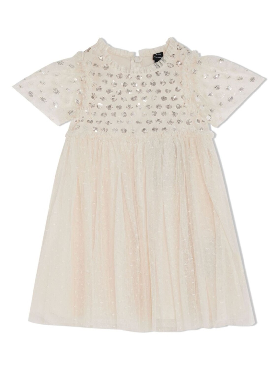 

NEEDLE & THREAD KIDS платье Thea из тюля с пайетками, нейтральный цвет