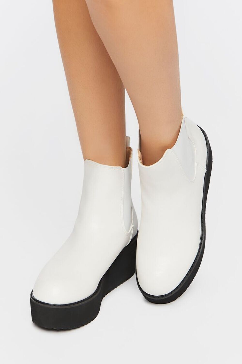 

Ботинки Челси на платформе Forever 21, белый