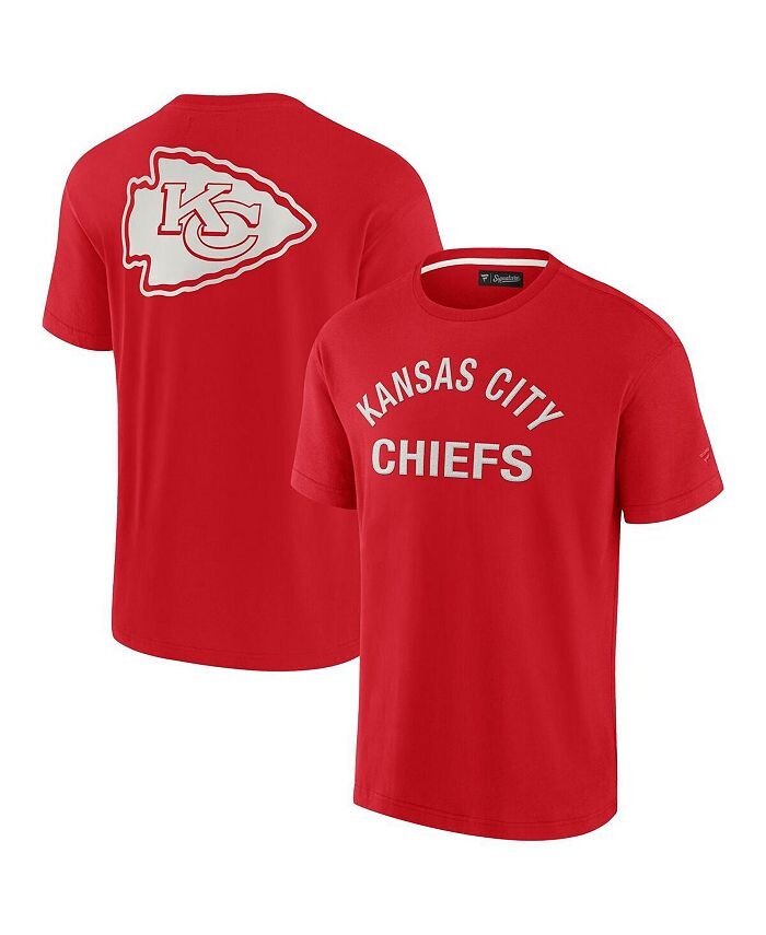 

Мужская и женская красная супермягкая футболка Kansas City Chiefs с короткими рукавами Fanatics Signature, красный