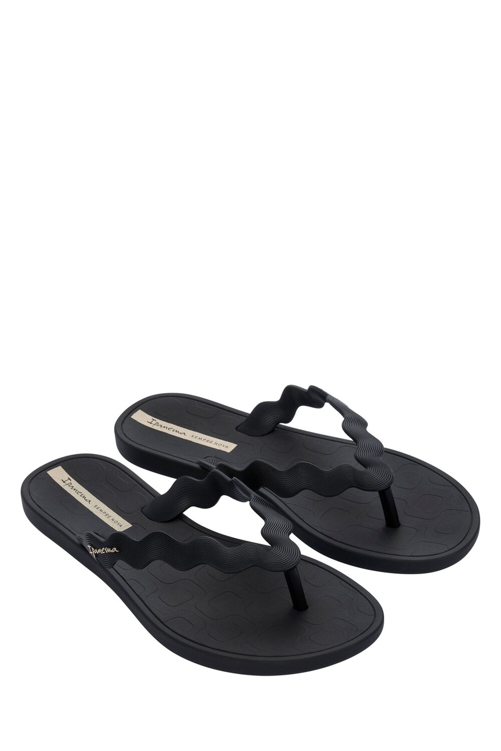 

Черные шлепанцы с декоративными полосками Melissa, черный