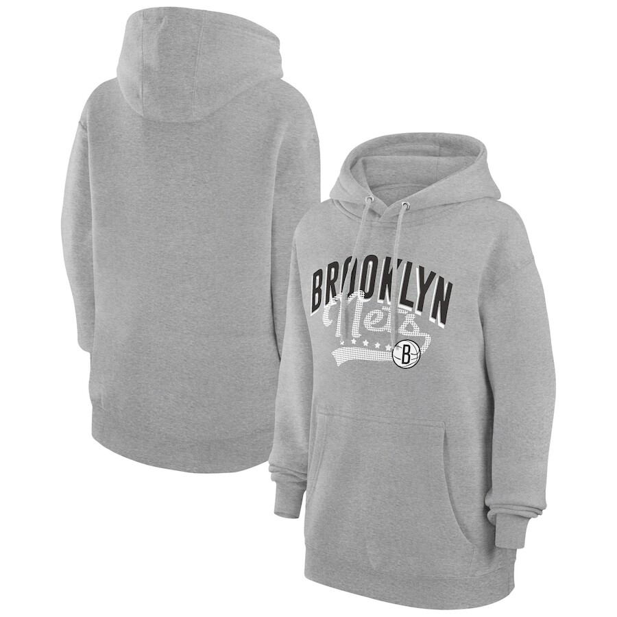 

Пуловер с капюшоном G-III 4Her by Carl Banks Brooklyn Nets, серый