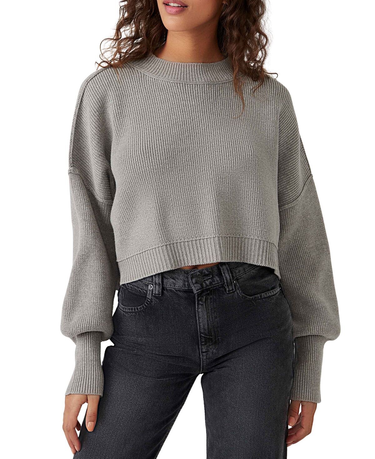 

Женский укороченный пуловер в рубчик Easy Street в рубчик Free People