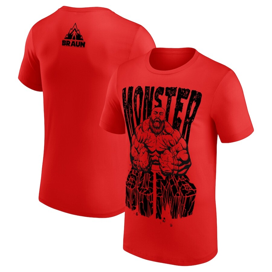 

Футболка с коротким рукавом WWE Authentic Braun Strowman, красный