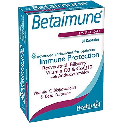 Betaimune Resveratrol Смесь каротиноидов сосновая кора 30 капсул, Healthaid