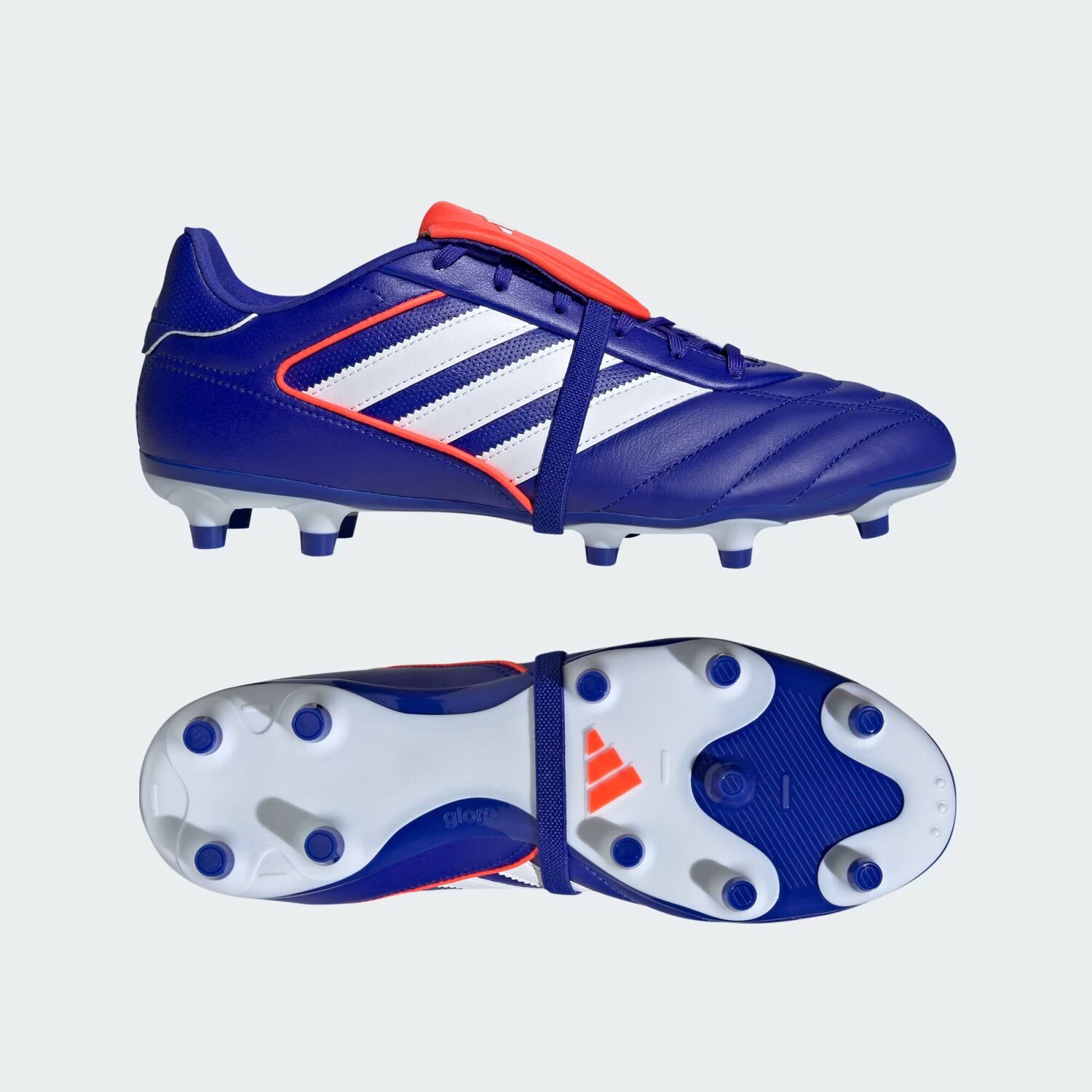 

Футбольные бутсы для твердого грунта Copa Gloro II Adidas, цвет Lucid Blue/Cloud White/Solar Red