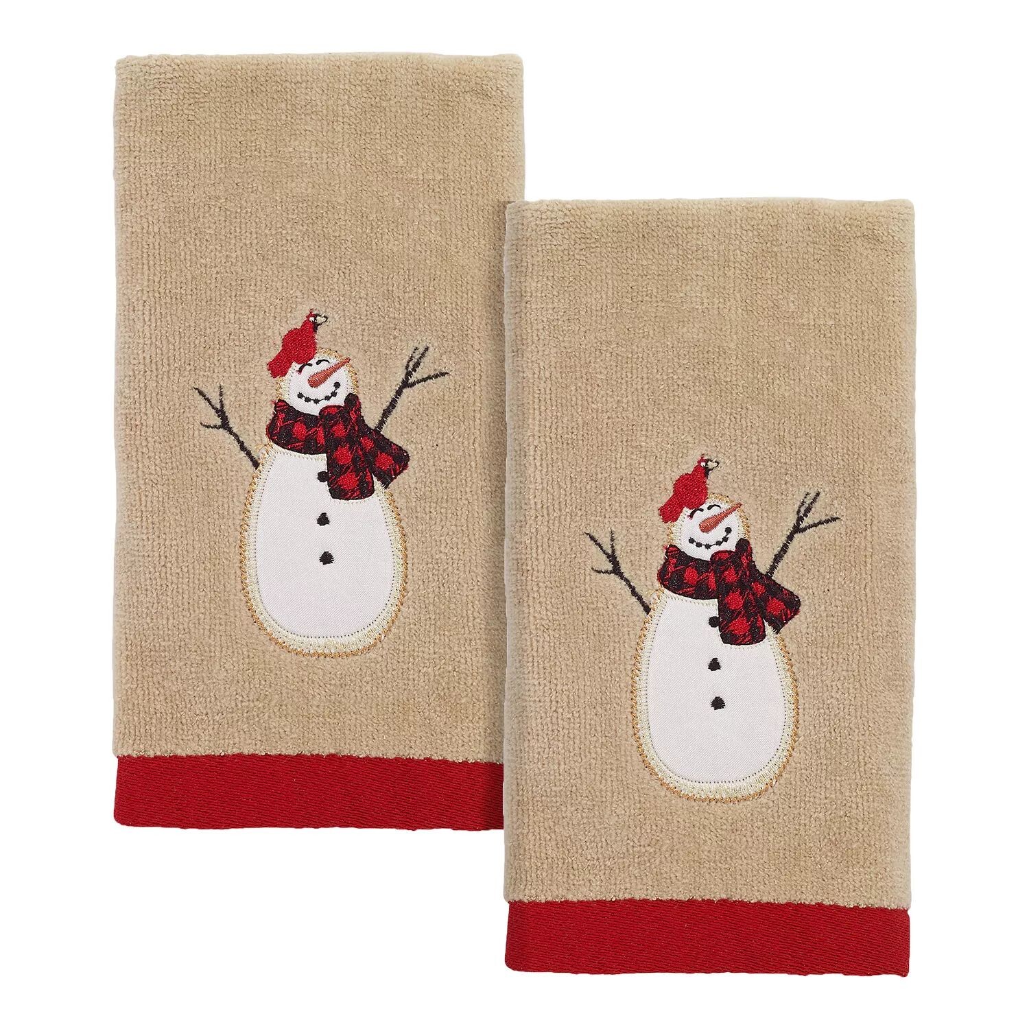 

Комплект из 2 полотенец для кончиков пальцев Avanti Snowmen Gathering