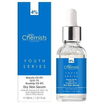 

Масло марулы для сухой кожи 4% Q10 1% Масло шиповника 4%, Skin Chemists