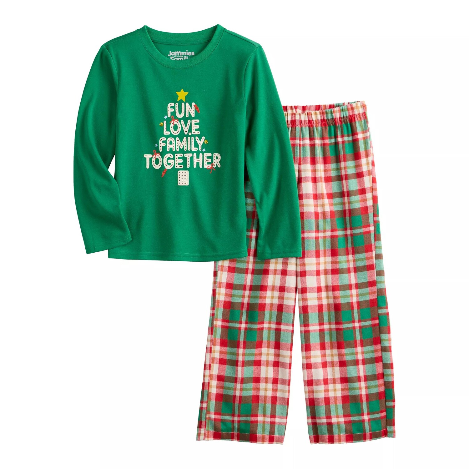 

Пижамный комплект Jammies For Your Families для мальчиков 4–20 лет Joyful Celebration Family Together Jammies For Your Families