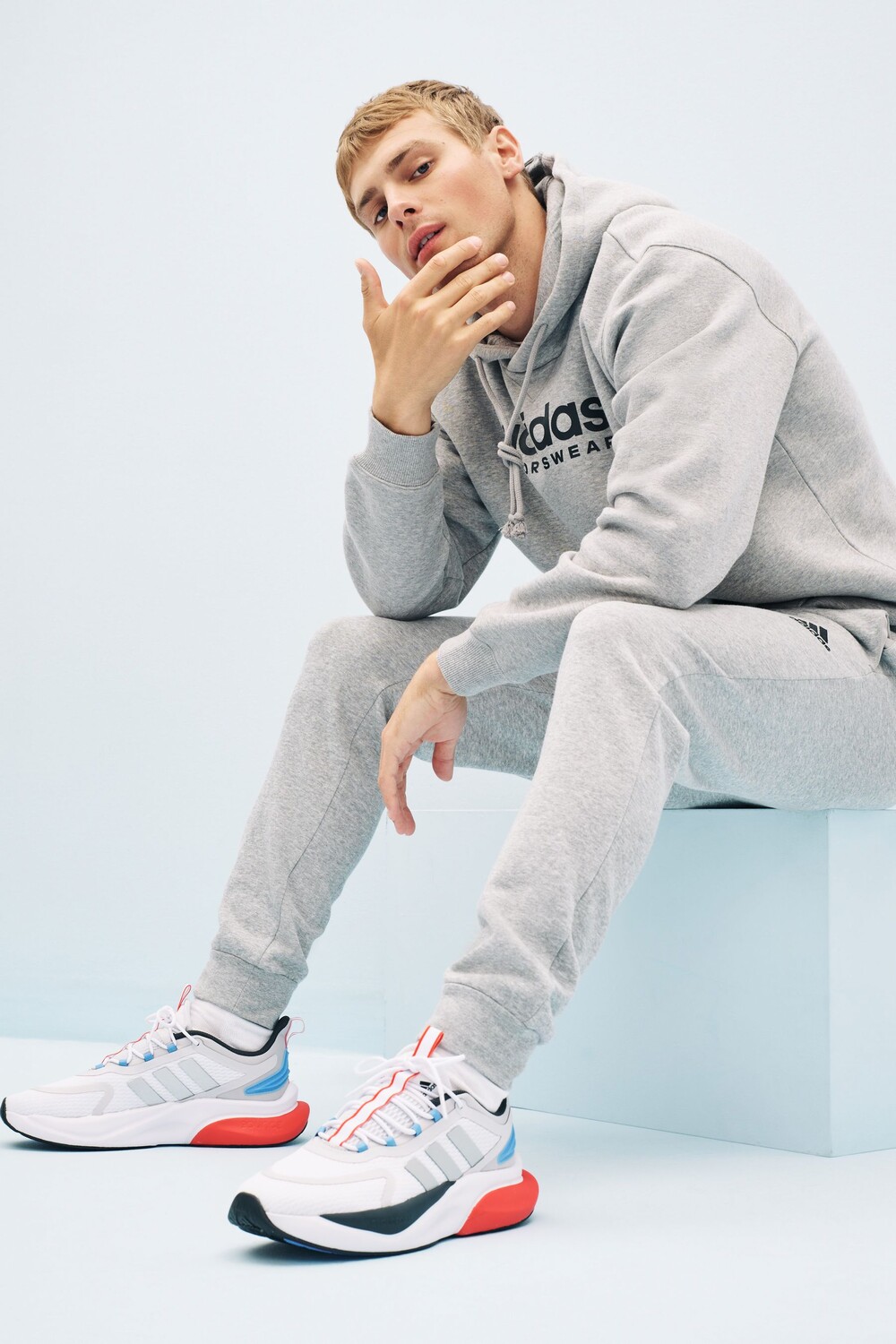 

Спортивная толстовка из флиса с рисунком ALL SZN adidas, серый