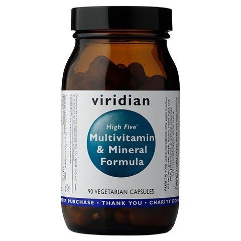 Набор витаминов и минералов Viridian High Five Multivit & Mineral Formula, 90 шт бета каротин из океанической водоросли d salina solgar солгар капсулы 810мг 60шт