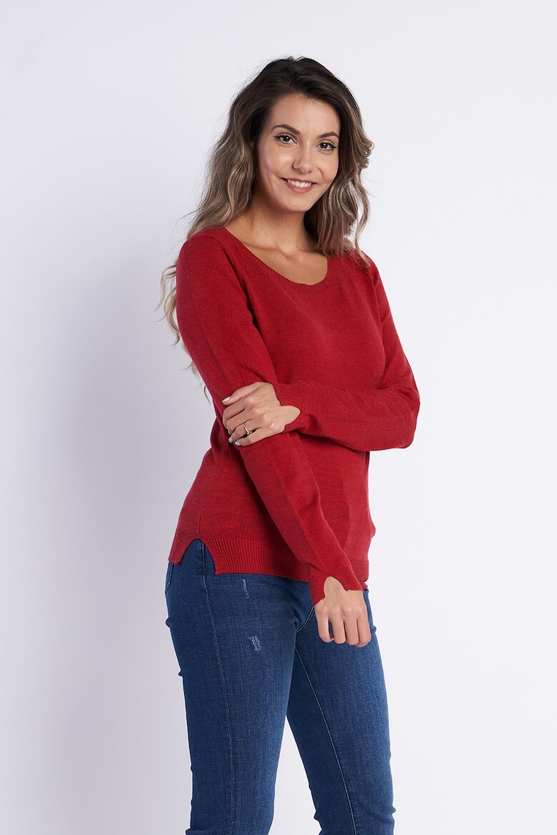 

Свитер тонкой вязки с овальным вырезом горловины Lee Cooper, красный